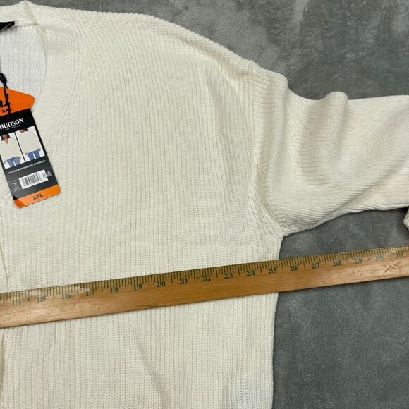 Hudson Cotton Buttondown Cardigan XXL White NWT 6531 - Picture 7 of 8